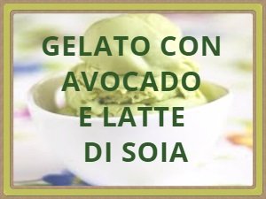 GELATO CON  AVOCADO  E LATTE DI SOIA