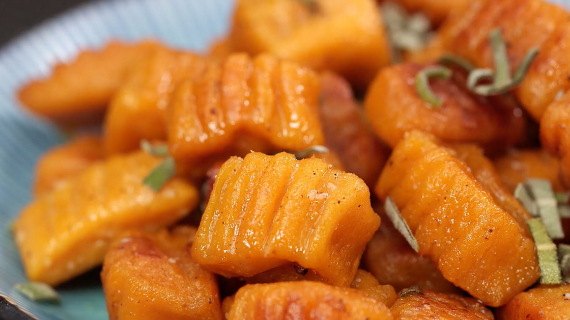 Gnocchetti di miglio e zucca con funghi