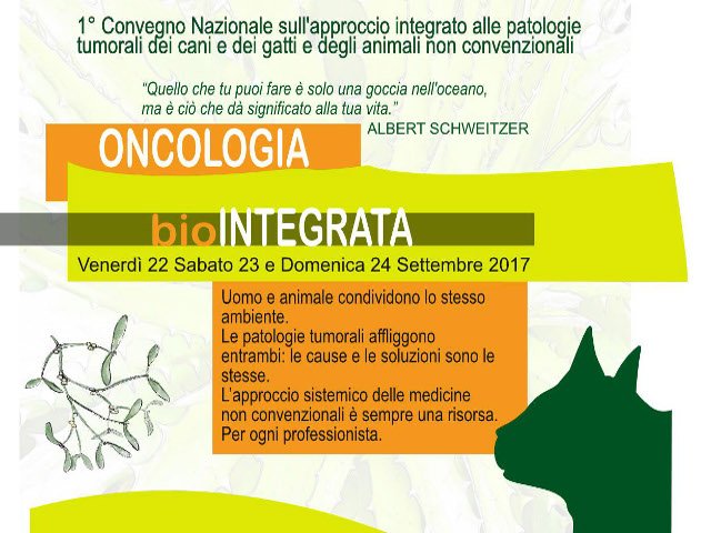 1° Convegno Nazionale di Oncologia BioIntegrata per gli animali