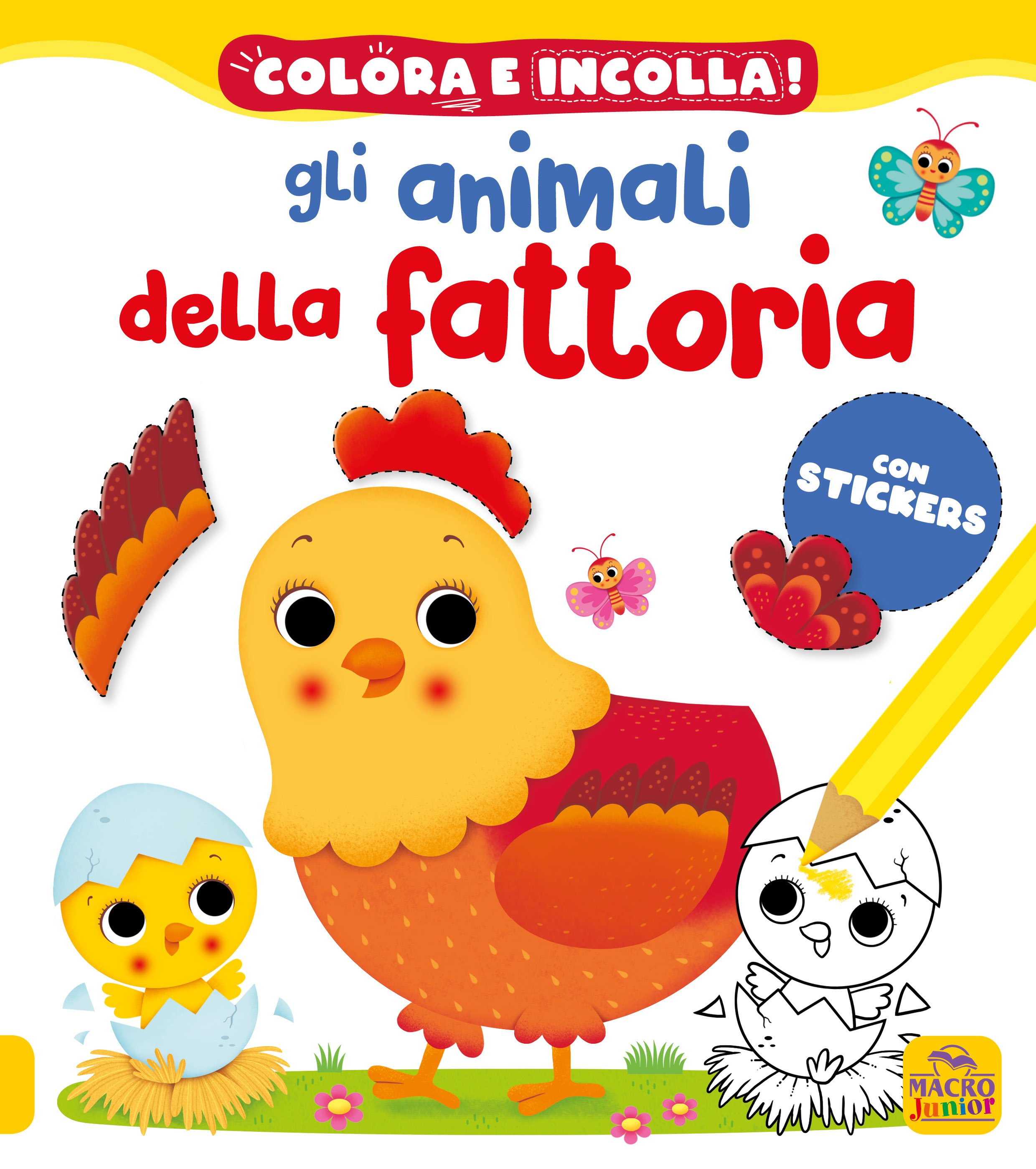 Colora e incolla. Gli animali della fattoria - AA.VV.