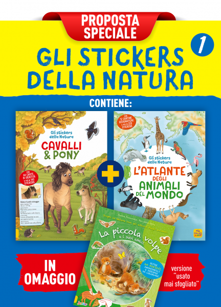 Gli stickers della Natura: Cavalli e Pony + Atlante degli animali del mondo