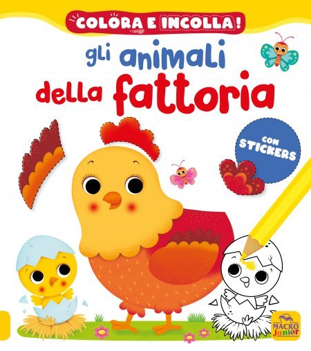 Colora e incolla. Gli animali della fattoria - Libro