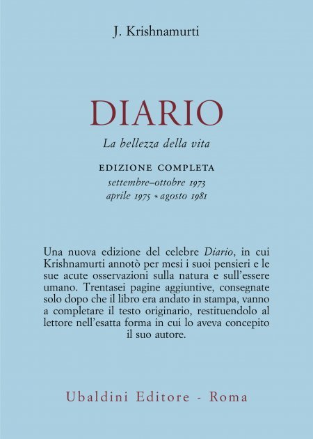 Diario. La bellezza della vita - Libro
