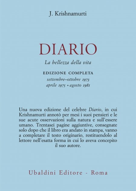 Diario. La bellezza della vita - Libro