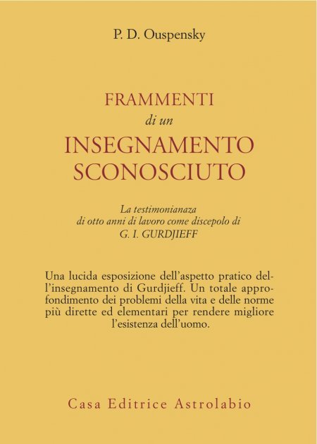 Frammenti Di Un Insegnamento Sconosciuto - Libro