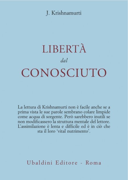 Libertà dal Conosciuto - Libro